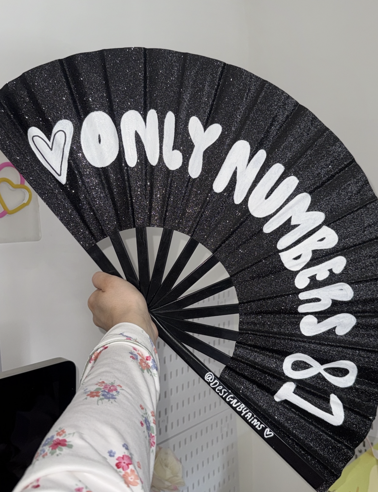 Only Numbers Extra Large Glitter Fan