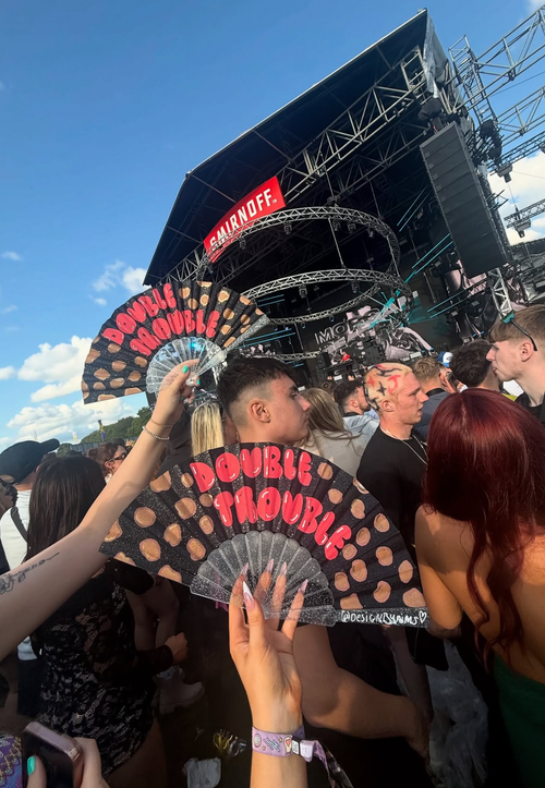 Double Trouble Cheetah Print Fans