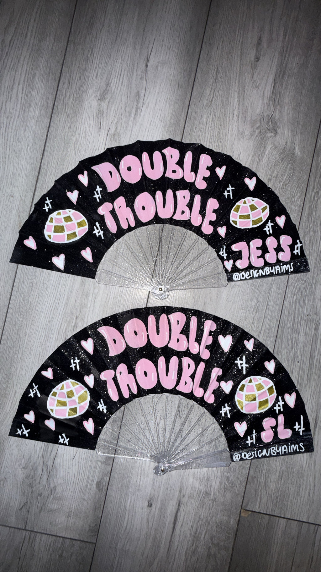 Double Trouble Name Fans (Put in notes what names & Colours You’d Like)